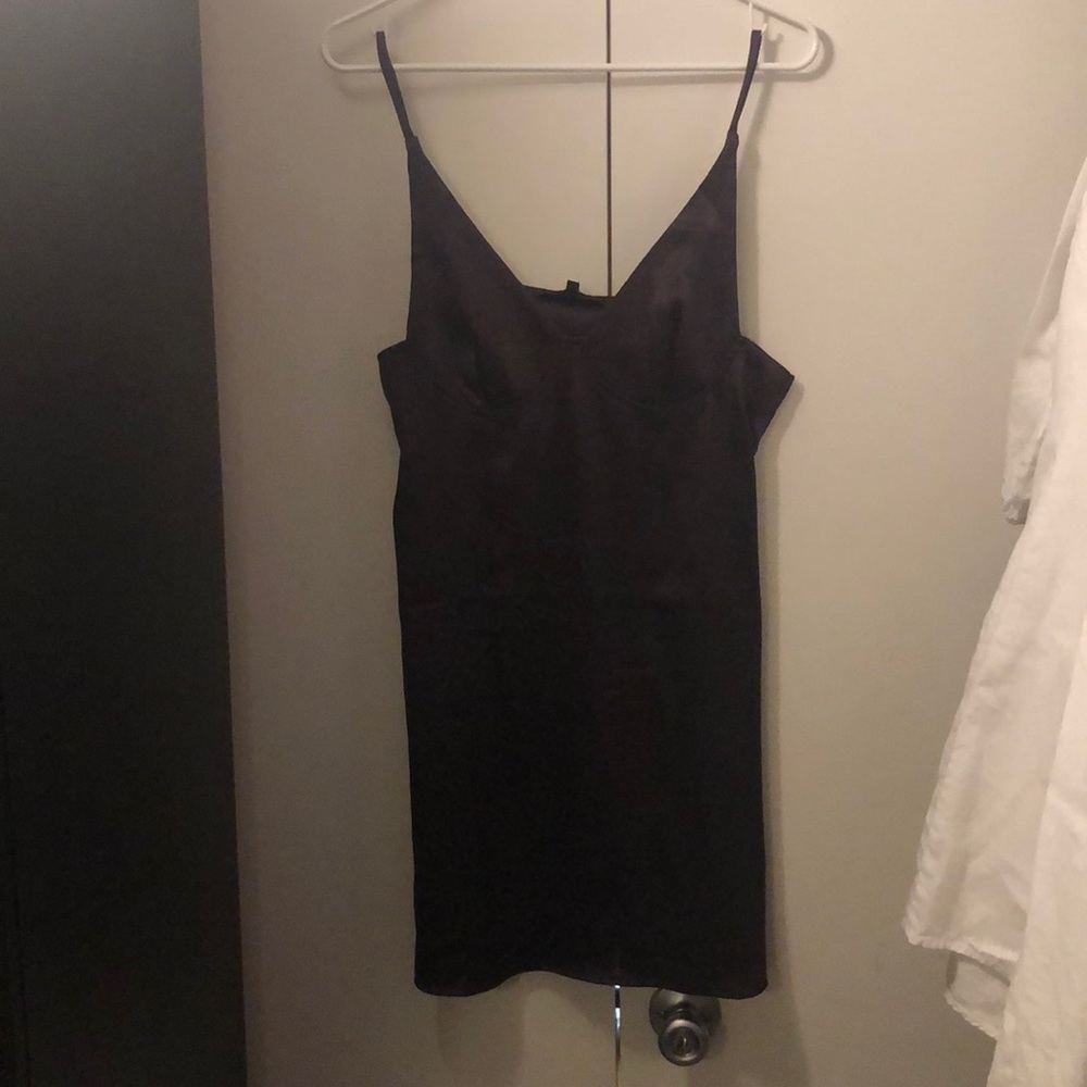 Brownish maroon slip party dress